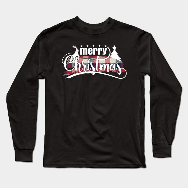 Merry Christmas Design Shirts for Family Long Sleeve T-Shirt by GoodyBroCrafts